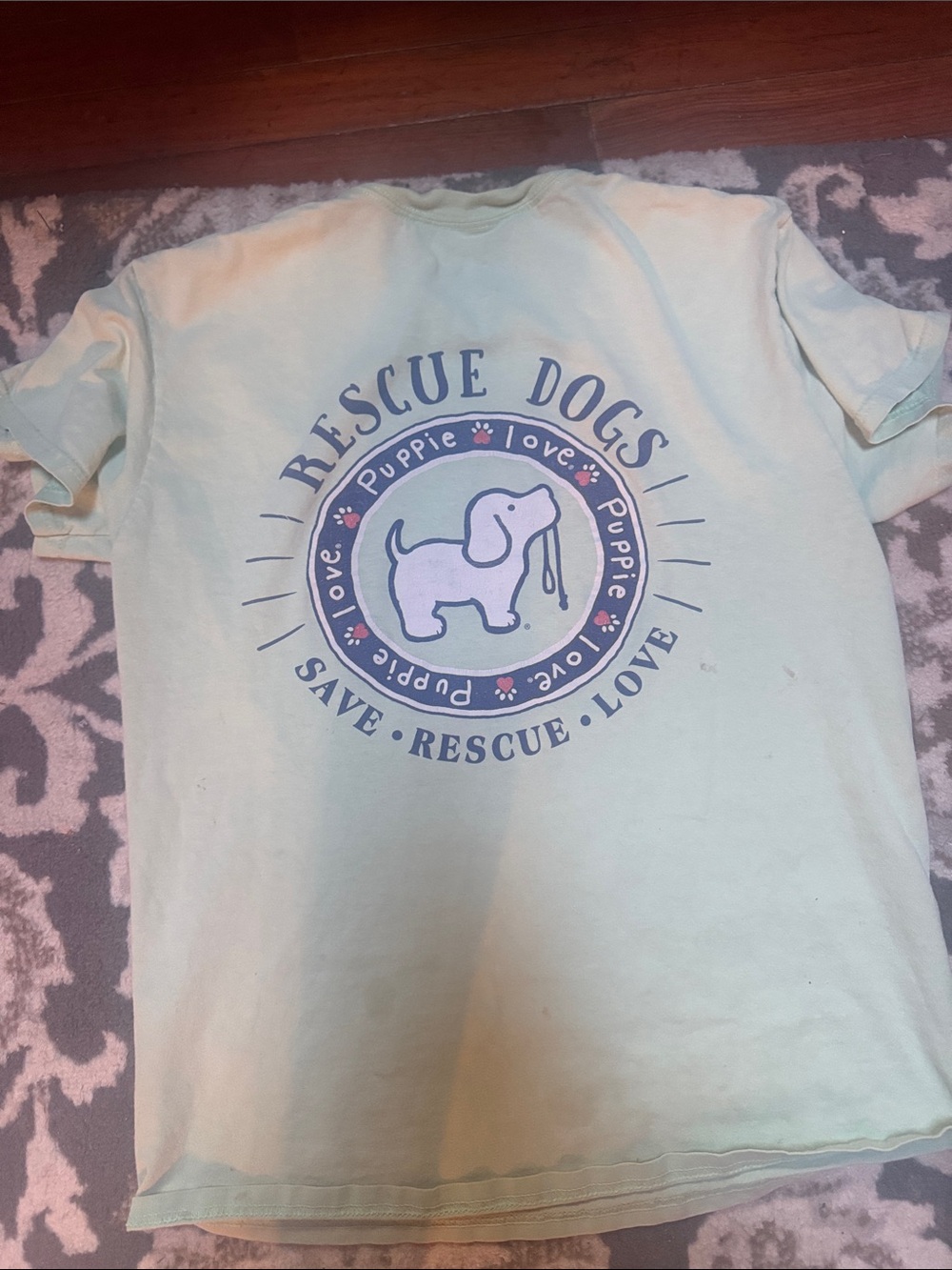 Puppy love size m Dogs Graphic T-Shirt - Light Mint